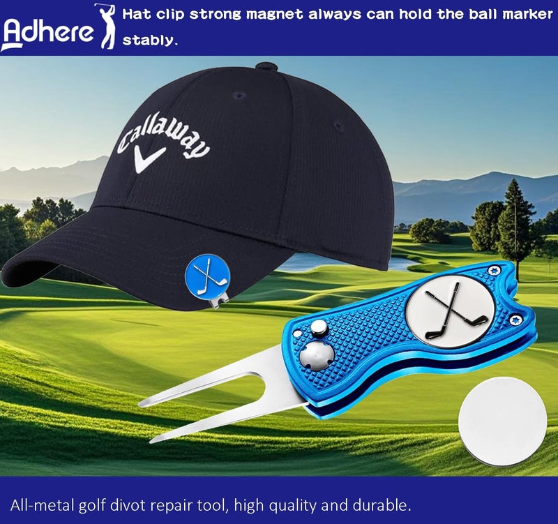 Adhere Golf Ball Markers Personlized Logo Enamel with A Strong Magnetic Hat Clips A Premium Golf Gifts for Golfer - Image 3